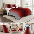 thumbnail image 6 of Twin XL Quilt Set 68''x98'', Dark Red Grey Black Ombre Lightweight Bedspread Coverlet Set with 2 Pillow Shams, Farmhouse Gradient Minimalist Breathable All Season Quilt Bedding for Dorm/Guest Room, 6 of 9