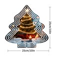 thumbnail image 7 of Metal Hanging Christmas Tree Wind Decorations - Spiral Pattern Garden Spinners for Festive Yard Decor - Perfect for Holiday Cheer, 7 of 7