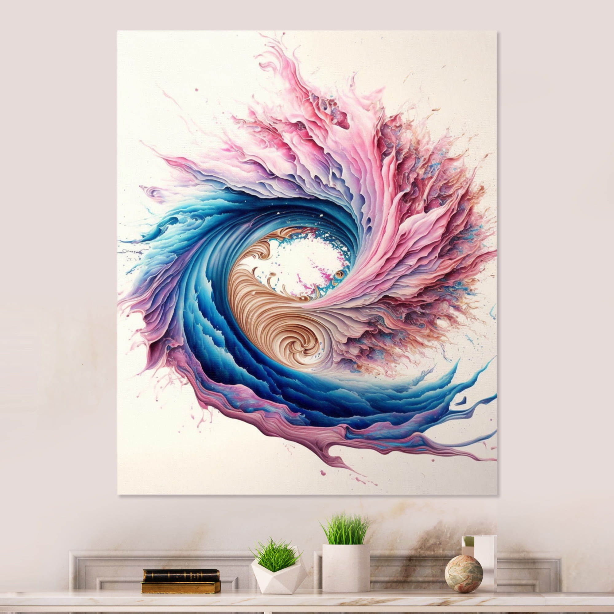 Designart Multi-Color Paint Swirl IV Canvas Wall Art - Walmart
