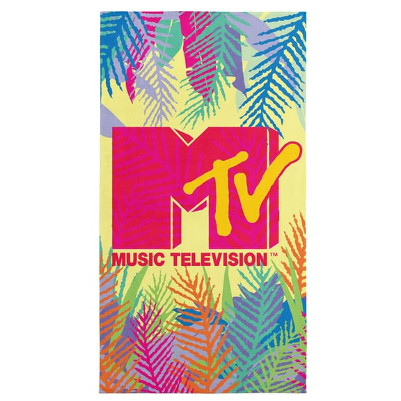 MTV Vibrant Logo Microfiber Beach Towel 30x60 inches