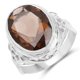 thumbnail image 1 of 7.80 Carat Genuine Smoky Quartz .925 Sterling Silver Ring QJ Model, 1 of 1