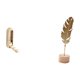 thumbnail image 1 of Organizador de pared plegable con gancho para baño o armario, con escultura de hoja, figura metálica, adorno creativo, perchero abstracto, gancho para, 1 of 8
