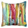 thumbnail image 1 of BOSDECO Abstract Design Stripes Paint Strokes Splashes Grungy Pillowcase Cover Cushion 18x18 inch, 1 of 1