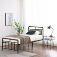 thumbnail image 5 of UBesGoo Black Metal Bed Frame Twin Size with Headboard and Footboard Single Platform, 5 of 25