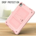 thumbnail image 4 of Dteck with Shoulder Strap Case for Apple iPad Air 4th Generation (2020 Released) 10.9-inch,Shockproof Armor Rubber Hybrid Hard iPad Pro 11" 2020/2018 Protective Shell Kickstand Cover,Rosegold, 4 of 6