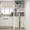 thumbnail image 2 of Light Brown Multi Kitchen Window Curtains Valance and Tier Set 36 Inch, Abstract Painting Vintage Rod Pocket Short Tier Curtain for Bathroom, Modern Small Cafe Drapes for Kitchen Decor, 2 of 6