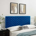 thumbnail image 2 of Tufted Headboard, Full Queen, Blue Navy, Velvet, Mid Century Bedroom, Modern Contemporary Boutique HB35228, 2 of 9