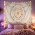 thumbnail image 2 of Floral Garden Radial with Mandala Flat Absolute Radiant, Mystical Fantasy for Space Lovers, Galaxy Room Decor, Mother'S Day Gift, Tapestry Wall Hanging for Bedroom and Dorm, 2 of 7