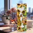 thumbnail image 2 of 20oz Stainless Steel Tumbler Gnomes Gifts for Women Straight Skinny Water Bottle Fall Autumn Gnome Coffee Mug Insulated Tumblers Cups Sunflower Gifts for Women Men Niece Thanksgiving Christmas, 2 of 4