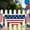 B, variant on Patriotic Fan Flag Banner Waterproof Door Wall Decor For Outdoor Indoor Yard Garden Porch Independence Day 17.7x35.4in