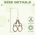 thumbnail image 2 of FACEGA 2Pcs Scissors All Purpose,Pointed 5.1" Mini Scissors,Carved Handle Fabric Scissors for Cutting Clothes,Multcolor, 2 of 7