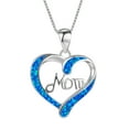 thumbnail image 2 of FENGGHAO Mothers Day Sterling Silver Heart Mom Pendant Necklace Hypoallergenic Alloy Love Jewelry Gift for Women Birthday Anniversary, 2 of 7