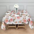 thumbnail image 3 of Pioneer Flower Floral Print Pattern Square Tablecloth, Waterproof Wipeable Spillproof Washable Table Cover for Home Kitchen Party and Daily Decor 60"x60", 3 of 6