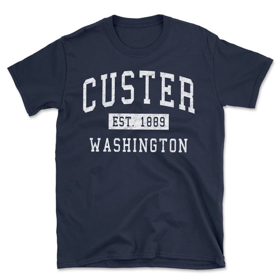 Custer Washington Classic Established Men's Cotton T-Shirt