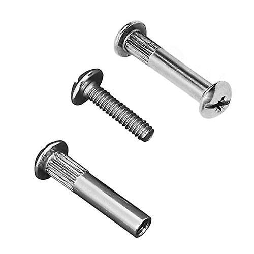 Set Viti Assemblaggio 20 Set Viti Di Collegamento M5 Con Manicotto - Per Mobili, Armadi, Cucine, Spessore 36-45 Mm Kit Viti Per Armadi - Foto 4