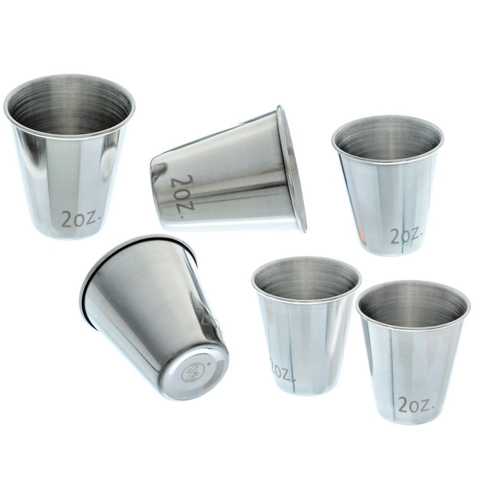 6pc 2oz Lumberjack Stainless Steel Shot Glass Outdoor Camping Hiking