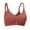 #1_Brown, variant on 2025 Women Daily Bra Front Closure Wireless Button Bras Push Up Full Coverage Bralettes Comfort Soft Fitted Bralette Ladies Bras Tops