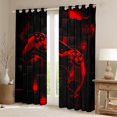 thumbnail image 2 of jejeloiu Cartoon Console Gamepad Blackout Curtains Set of 2 (52x84 Each),Modern Geometric Plaid Window Curtains,Red Black Curtains and Drapes For Boys Teens,Ultra Soft Home Decor, 2 of 6