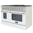 thumbnail image 3 of 48 in. 6.7 cu. ft. Dual Fuel Range for Natural Gas in White, 3 of 16