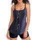 thumbnail image 1 of MKLEKYY Trajes De Baño Mujer 2 Piezas Women Plus Size Vintage Print Strappy Back Tankini Set Two Piece Swimdress Panty Bathing Suit Beachwear, 1 of 4