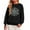 Black, variant on Girls Crewneck Sweatshirt with Festive Snowflake Graphic Pullover Long Sleeve Top for Winter Holiday Season