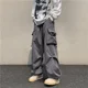 thumbnail image 2 of Pantalones Cargo para Hombre Pantalones Rectos Grises Hombre Otoño Ancho Regular Fit Talla Grande Pantalones Calle Algodón Spandex Ropa Moda, 2 of 4