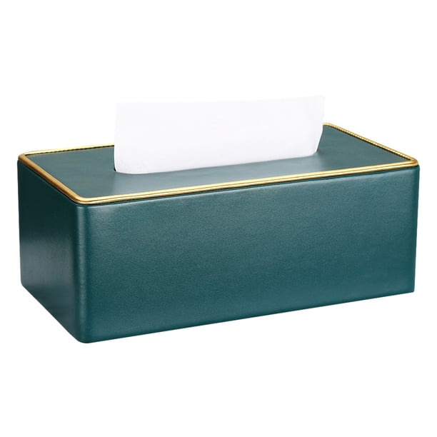 Caja de pañuelos faciales de cuero PU Dinheiro, caja de pañuelos, caja de pañuelos húmedos, oficina/automóvil/hogar
