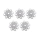 thumbnail image 2 of 5 piezas flor de ciruelo de metal retro espaciador extremo flores tapas de  intermedias para la fabricación de joyas Plata Baoblaze Flor del casquillo del grano, 2 of 8
