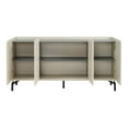 thumbnail image 4 of Furniture of America Kono Contemporary 60" Buffet with 6-Shelf and 4-Door, Cream Weave, 4 of 16