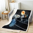 thumbnail image 2 of YST Outer Space Blanket Universe Themed Decor Throw Blanket for Boys Girls Galaxy Fleece Blanket, Solar System Fuzzy Blanket Space Planet The Earth Print Sherpa Blanket 60“x80", 2 of 6