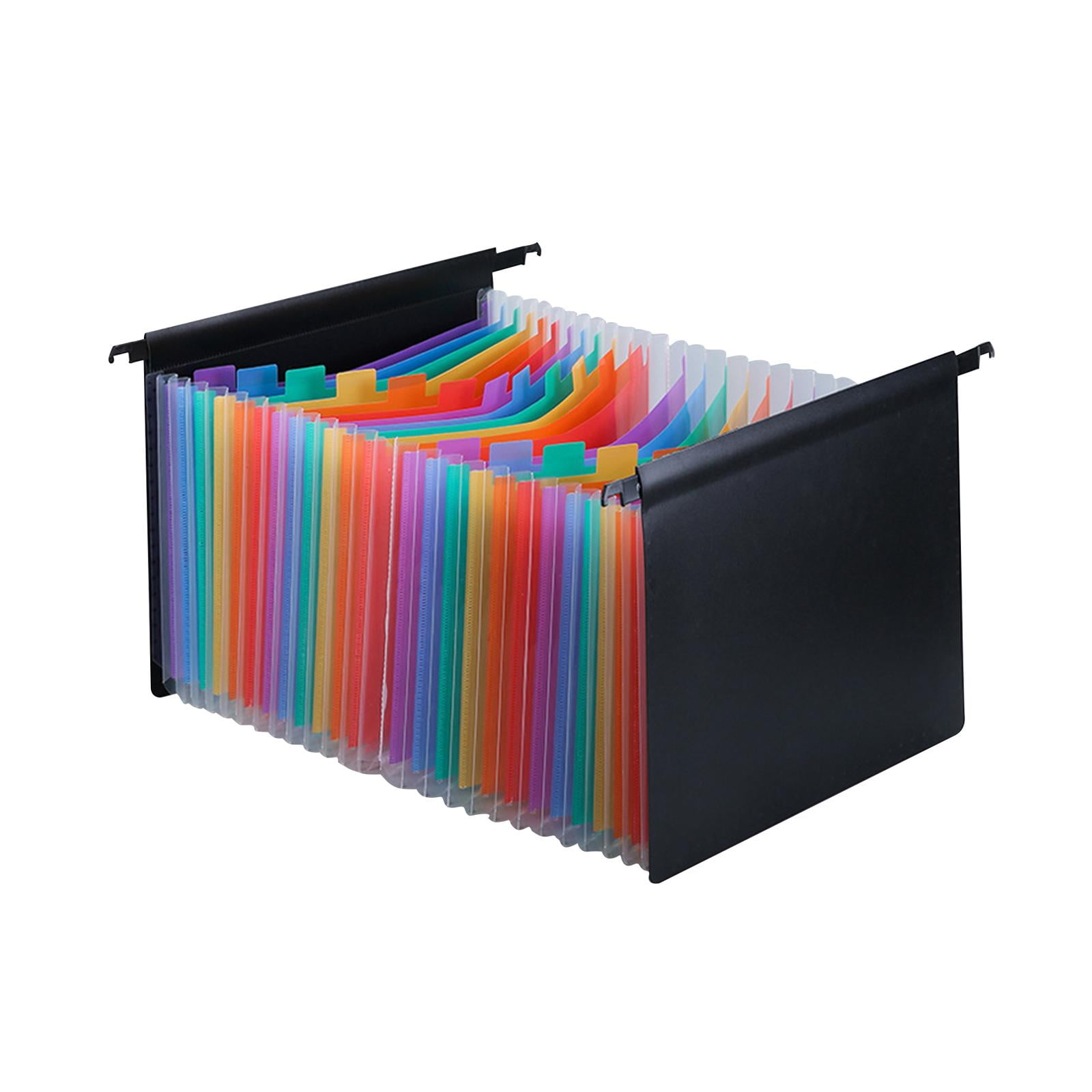 figatia Expanding Hanging File Folder File Organizer, 25 Pocket with Tabs A4 Letter Size, Document Folder for Filing Cabinet, Papers , Colorful