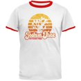 thumbnail image 1 of Parc National Rétro Coucher de Soleil des Années 70 Joshua Tree T-Shirt à Col Contrastant pour Homme, 1 of 1