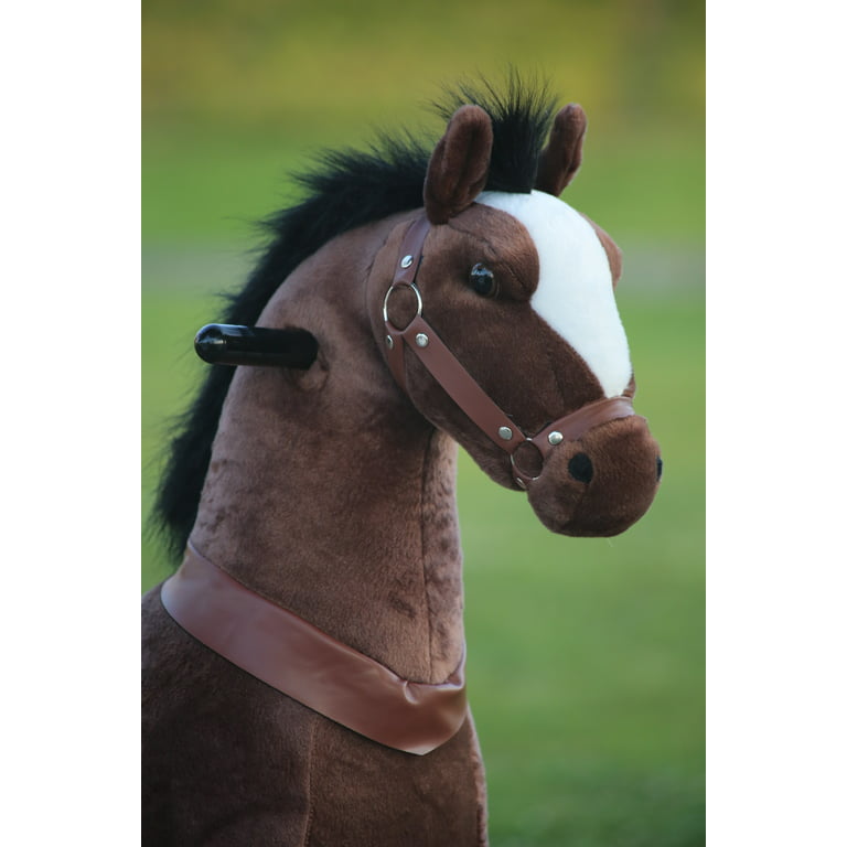 medallion - my pony ride on real walking horse for children 5 to 12 years  old or up to 110 pounds (color medium chocolate horse) for boys and girls 