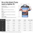 thumbnail image 5 of Pofeuu Lighthous1 Print Hawaiian Shirt for Men Sleeves Casual Button Down Summer Beach Dress Shirts T-Shirts,3X-Large, 5 of 7