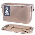thumbnail image 1 of Cestas de lavandería CleverMade LUXE Mocha, 60 L, paquete de 2 unidades, Premium, 1 of 8