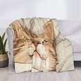 thumbnail image 3 of Cauagu Sleeping Cat In Blanket Pattern Fleece Throw Blanket, Horizontal Fleece Bedding Home Decor for Couch & Bed All Season Use-80"x60", 3 of 6