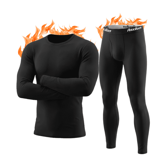 Thermal Underwear Long Johns for Men Fleece Lined Base Layer Tops and Bottoms Set Cold Weather Clothing Gear Winter Gift