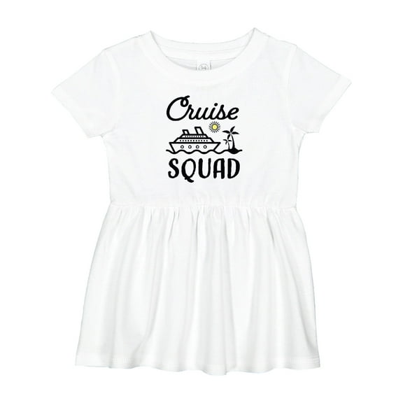 Inktastic Cruise Squad with Vector Cruise Ship and Palm Trees Girls Baby Dress