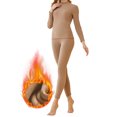 thumbnail image 2 of Tweang Thermal Base Layer Women Underwear Set Women Long Johns Thermal Set Cold Weather Clothes for Women Cold Weather Thermals for Women Long Underwear Khaki L-4XL, 2 of 5