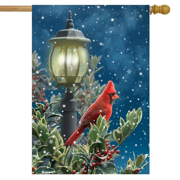 Briarwood Lane Winter Solitude Cardinal House Flag