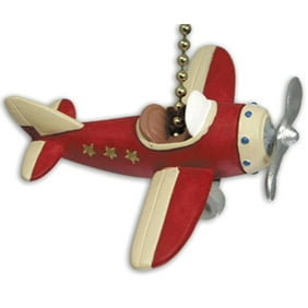 Airplane Pilot Plane Flyer Kid Room Ceiling Fan Or Light Pull Three Dimensional