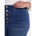 thumbnail image 4 of Terra and Sky Women's Plus Cropped Patch Pocket Wide Leg Jeans, 26" Inseam, Sizes 16W-24W, 4 of 6