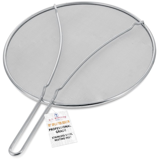 Suministro de cocina estadounidense Splatter Guard, acero inoxidable, 13 cm