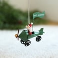 thumbnail image 4 of Puntoco Colgante de resina de Navidad con composición de hierro, adorno de árbol de Navidad con forma de avión, ciervo y Papá Noel pintado, esencial para festivales, 4 of 6