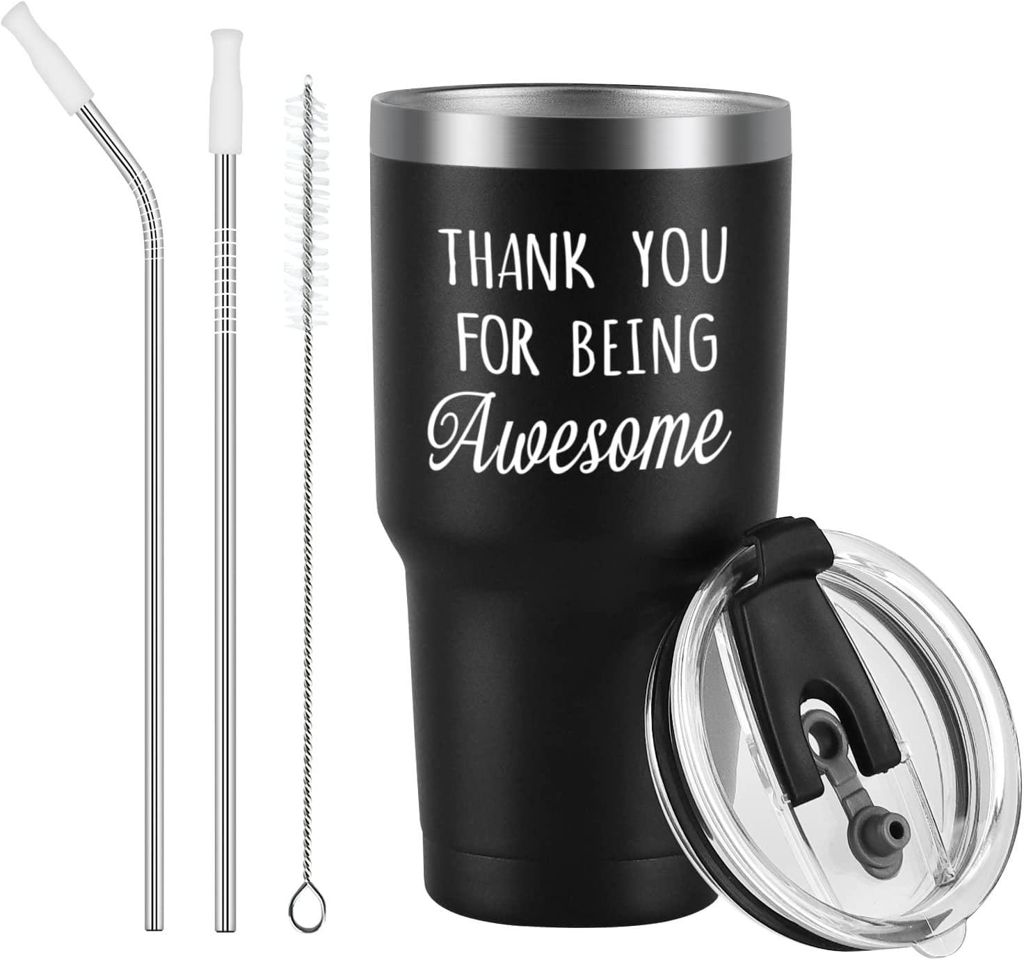 Thank You Gifts for Women Men 40 oz Tumbler with Lid Christmas Gifts Travel  Mug Appreciation Gifts for Coworkers Friends Birthday Employee Secretary