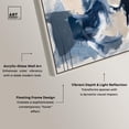 thumbnail image 4 of Windswept Blue II Framed High-Gloss Acrylic Glass Wall Art Blue Abstract Art by Art Remedy, Silver Frame, 20 x 30, 4 of 7