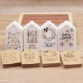 thumbnail image 2 of AMERTEER 100Pcs  Hanging Ornaments Unique Pattern Paper Christmas Theme Painted Paper Tag for Home, 2 of 8