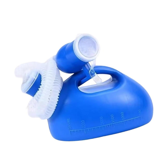Botella para orina masculina, urinario de viaje a prueba de fugas, recipiente de recolección conveniente, contenedor urinario para personas mayores con manguera de 16 m