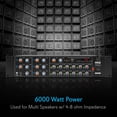 thumbnail image 3 of Pyle 12-Channel Wireless Bluetooth Power Amplifier, 6000W Max Multi-Zone Audio Mixer Receiver with USB, SD, AUX Inputs & Digital LED Display Panel, 3 of 5