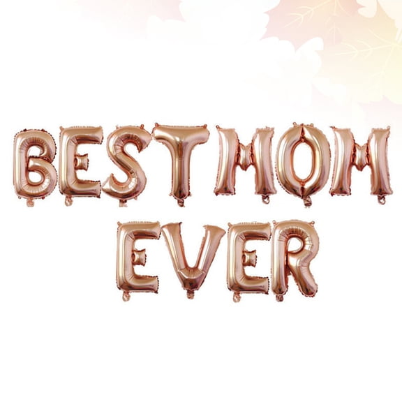 FENGGUIQU 1Set Mother's Day Letter Balloon Rose Plated Gold Party Balloons for Decoration